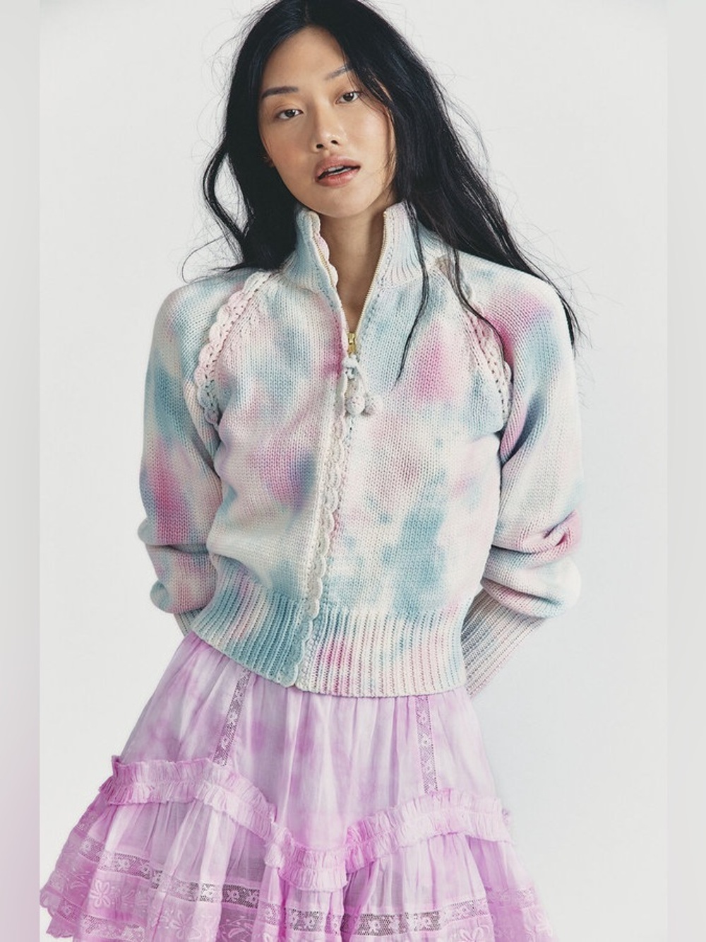 Loveshackfancy florrie zip up sweater